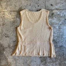 画像2: KEY LACE KNIT DESIGN VEST / Ladies M (2)