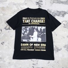 画像1: "TAKE CHARGE!" OBAMA PRINTED S/S TEE / Mens XL (1)