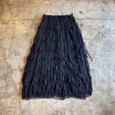 画像1: LACE DESIGN FLARE SKIRT / FREE (1)