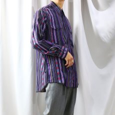 画像9: STRIPE PATTERN WESTERN L/S SHIRT / Mens L (9)