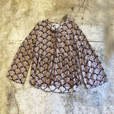 画像1: ALLOVER PATTERN DESIGN L/S BLOUSE / Ladies M (1)