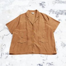 画像1: SHORT SLEEVE RAYON SHIRT JACKET / Mens M (1)