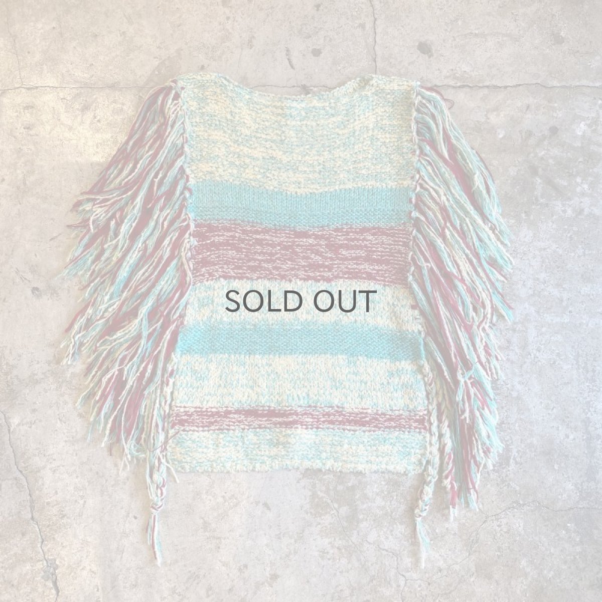 画像1: 【Wiz&Witch】MIX KNIT FRINGE VEST / OS (1)