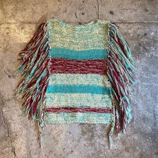 画像1: 【Wiz&Witch】MIX KNIT FRINGE VEST / OS (1)