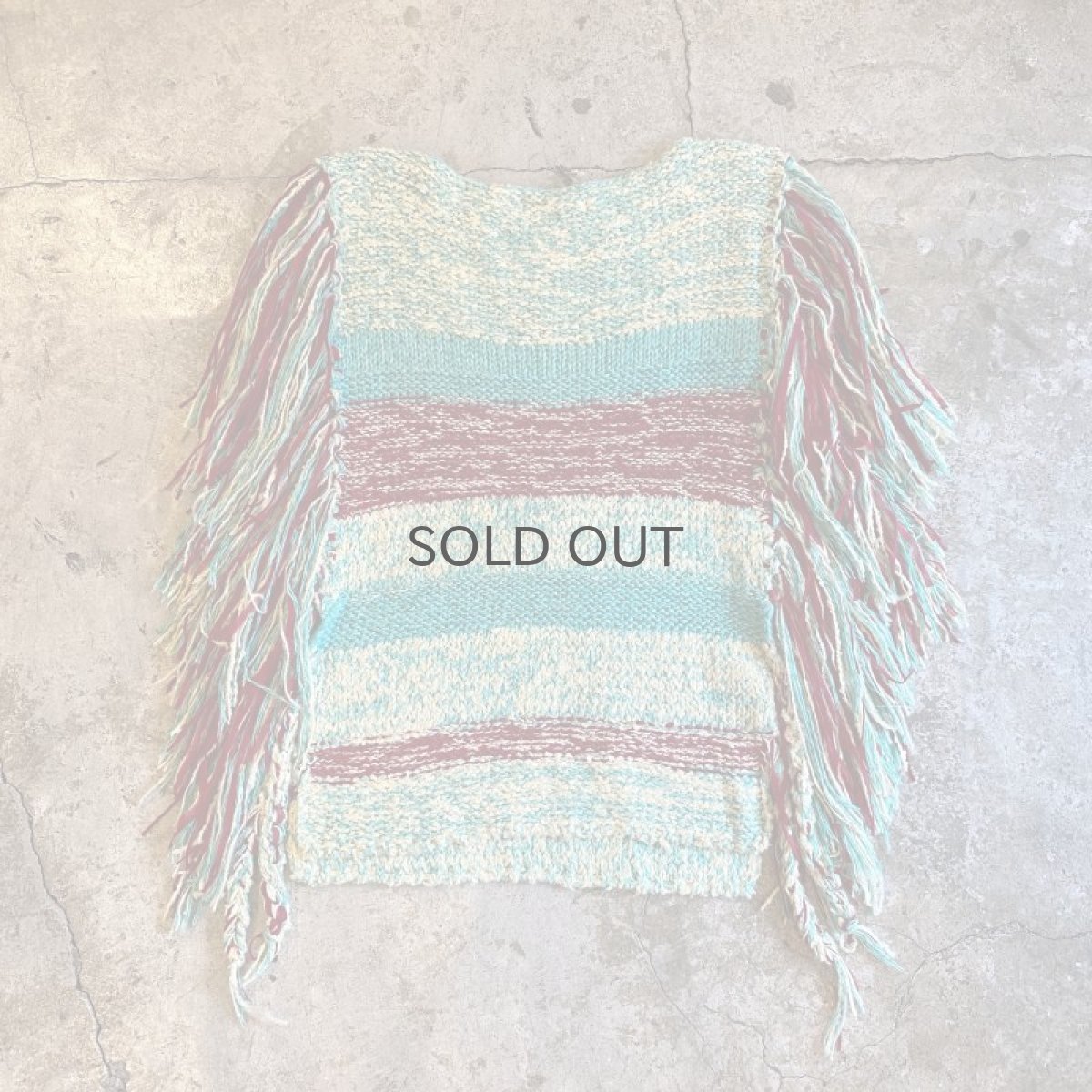 画像2: 【Wiz&Witch】MIX KNIT FRINGE VEST / OS (2)