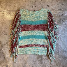 画像2: 【Wiz&Witch】MIX KNIT FRINGE VEST / OS (2)