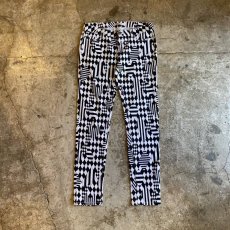 画像1: ALL OVER PATTERN STRETCH PANTS / W30 (1)