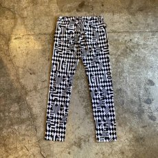 画像2: ALL OVER PATTERN STRETCH PANTS / W30 (2)