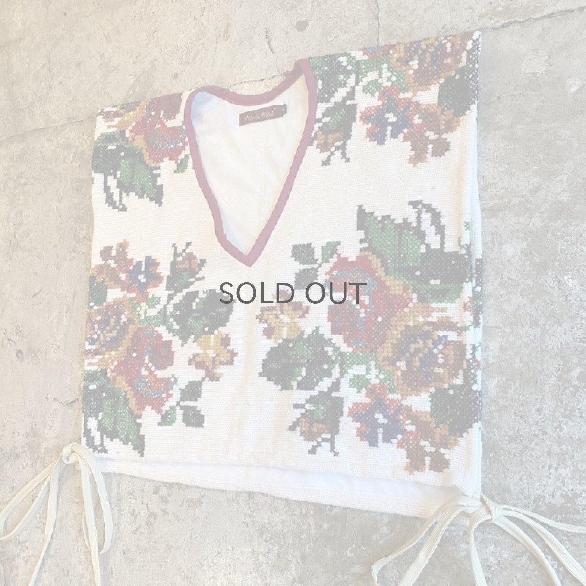 画像4: 【Wiz&Witch】VINTAGE FABRIC SIDE OPEN TOPS / OS (4)