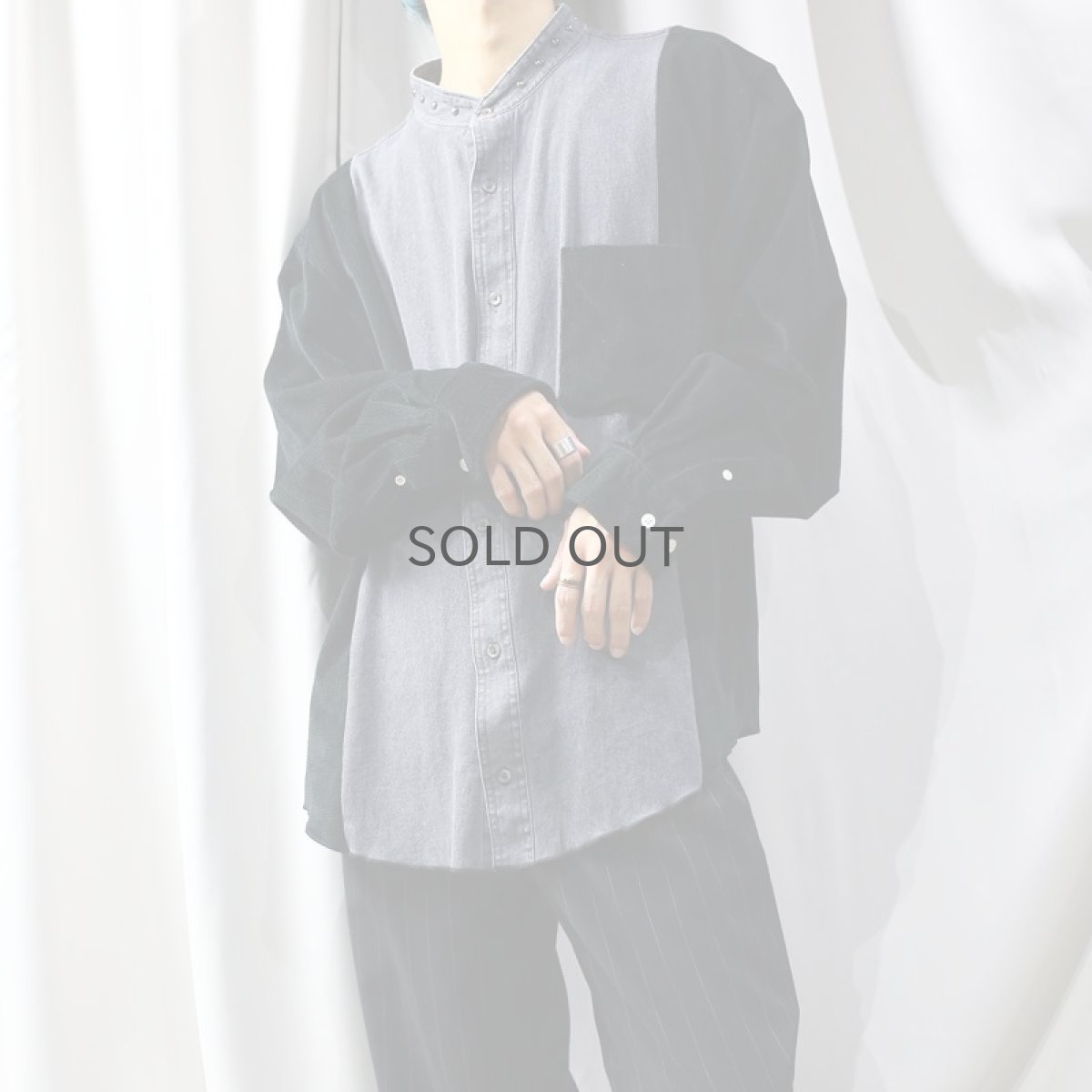 画像8: 【Wiz&Witch】"UNITED" STUDS TWO FACE BIG SHIRT / OS (8)