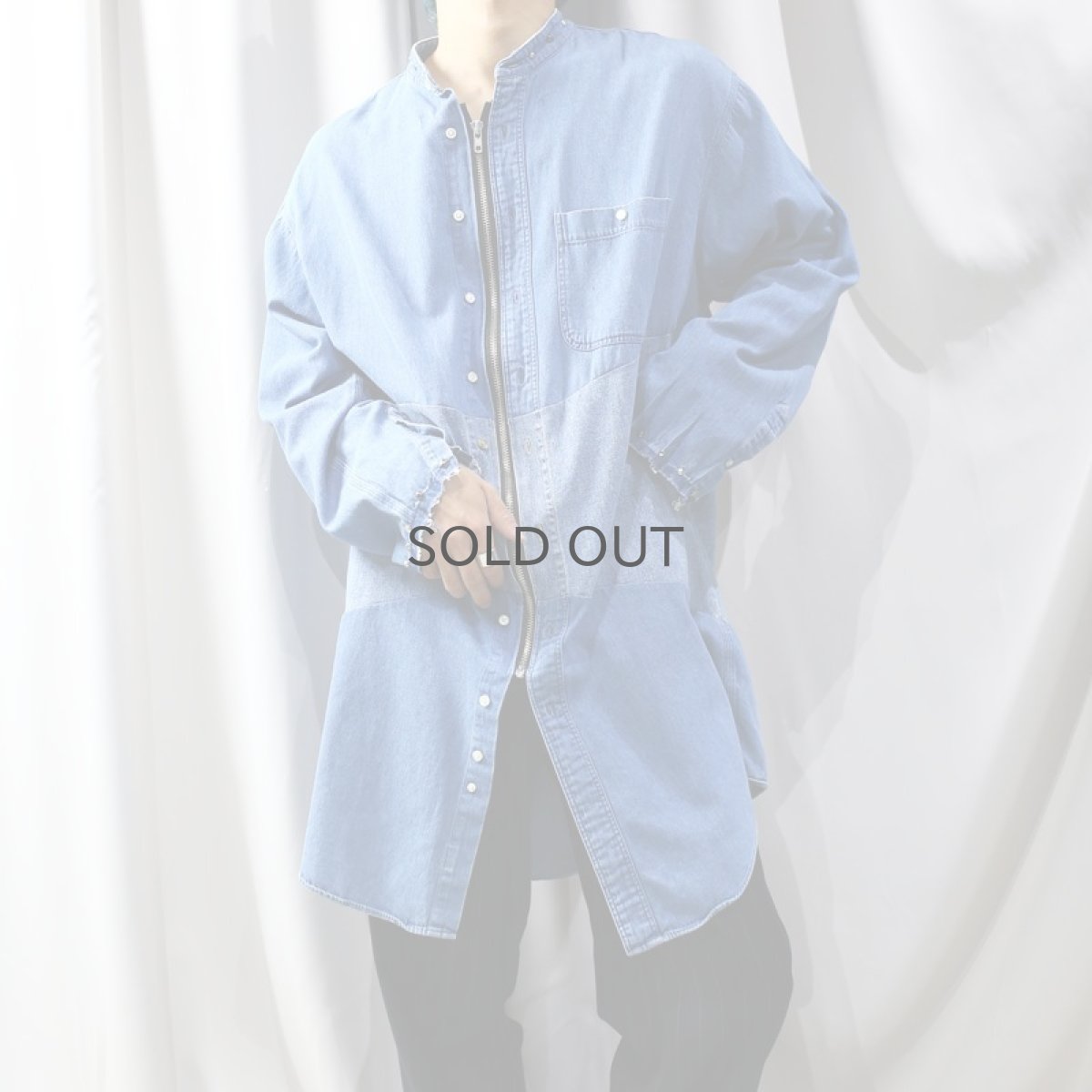 画像9: 【Wiz&Witch】"WANDERER" STUDS ZIP UP DENIM LONG SHIRT / OS (9)