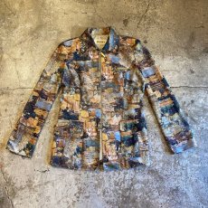 画像1: ALL OVER PATTERN DESIGN JACKET / Ladies S  (1)