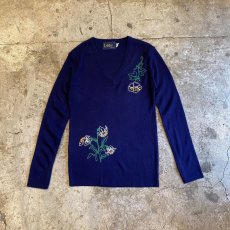 画像1: FLORAL EMBROIDERY KNIT / Ladies M (1)