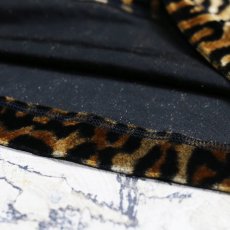 画像6: OLD LEOPARD PATTERN VELOUR TOPS / Mens M(S) / MADE IN USA (6)