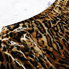 画像3: OLD LEOPARD PATTERN VELOUR TOPS / Mens M(S) / MADE IN USA (3)