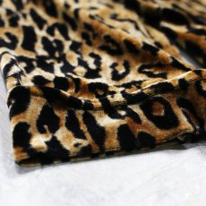 画像5: OLD LEOPARD PATTERN VELOUR TOPS / Mens M(S) / MADE IN USA (5)