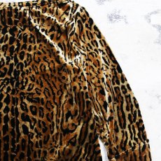 画像7: OLD LEOPARD PATTERN VELOUR TOPS / Mens M(S) / MADE IN USA (7)