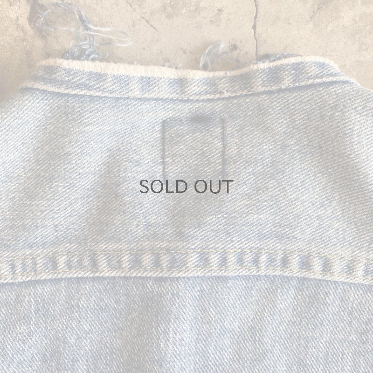 画像7: 【LEE】COLLAR LESS CUT OFF DENIM JACKET / MADE IN USA / Ladies S (7)