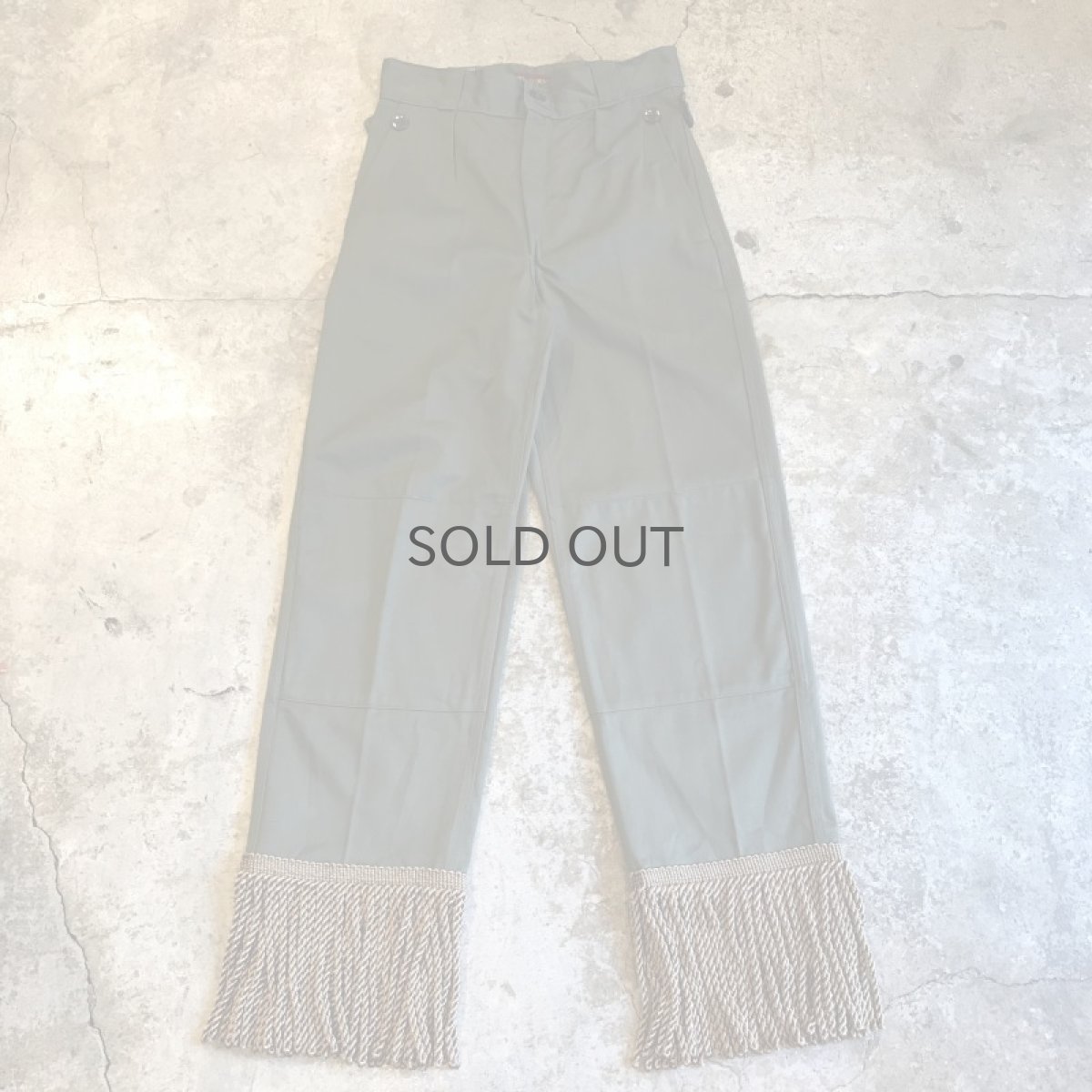 画像1: 【Wiz&Witch】 "UNITED" VINTAGE FRINGE MILITARY PANTS / W26 (1)