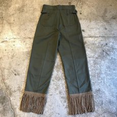 画像2: 【Wiz&Witch】 "UNITED" VINTAGE FRINGE MILITARY PANTS / W26 (2)