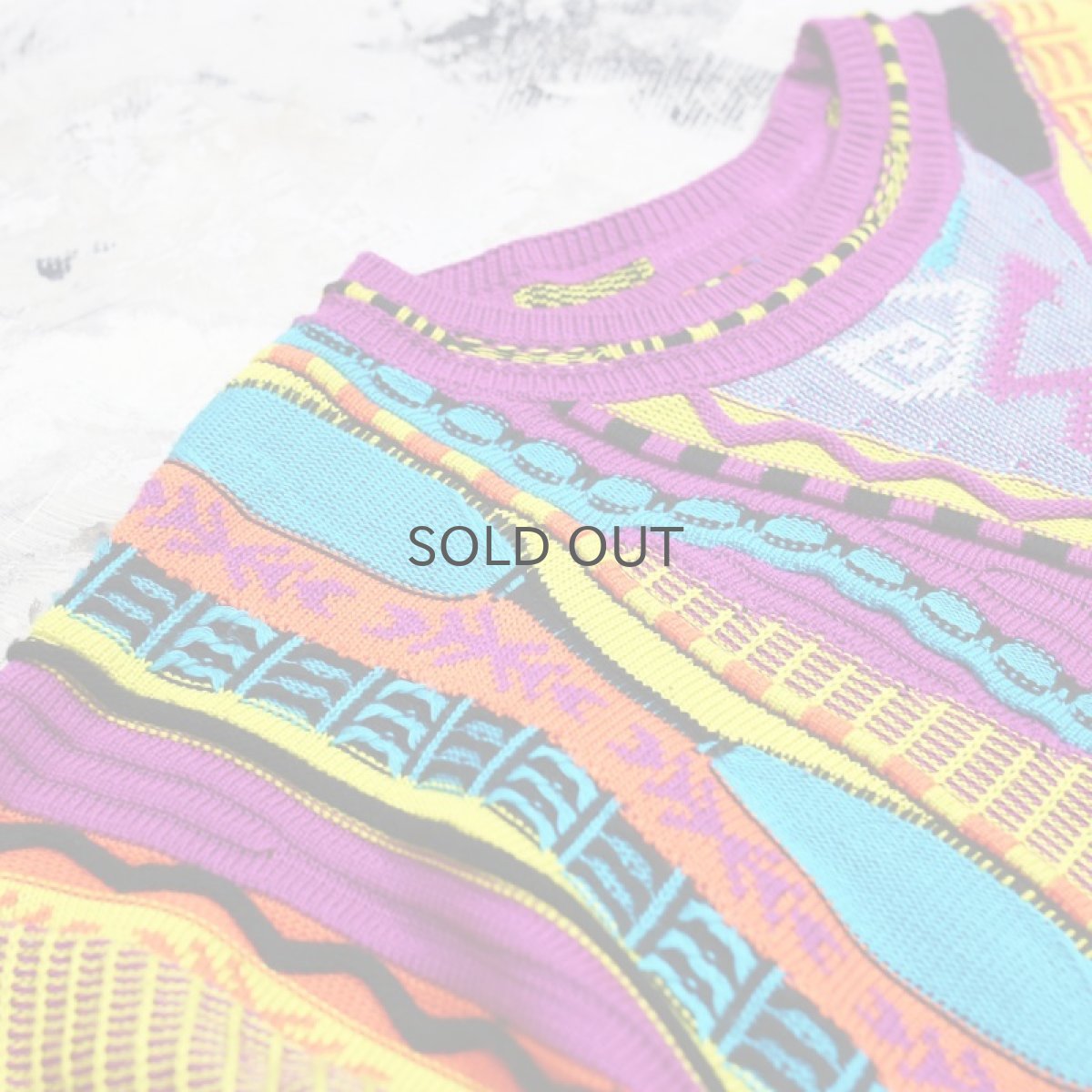 画像3: 【STEVEN LAND】3D KNIT COLOR SWEATER / Mens 3X / MADE IN USA (3)