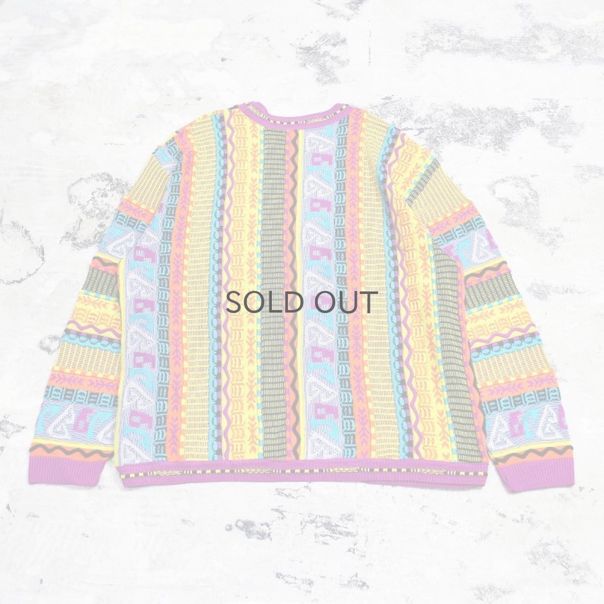 画像2: 【STEVEN LAND】3D KNIT COLOR SWEATER / Mens 3X / MADE IN USA (2)