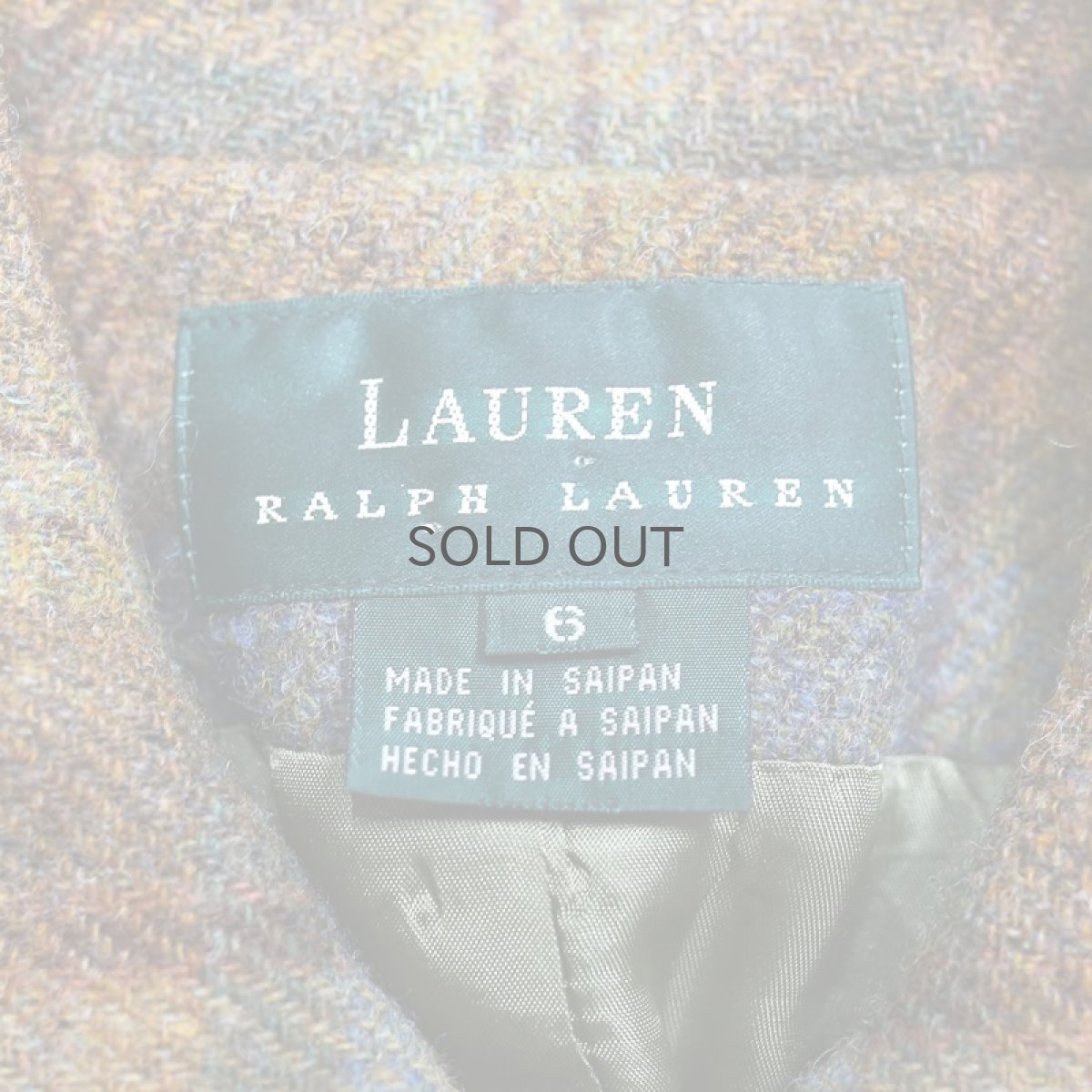 画像9: 【RALPH LAUREN】WOOL CHECK PATTERN JACKET / Mens M(Ladies L) (9)