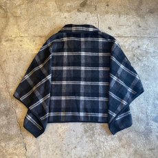 画像3: CHECK PATTERN DESIGN PONCHO / Ladies XL (3)