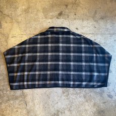 画像4: CHECK PATTERN DESIGN PONCHO / Ladies XL (4)