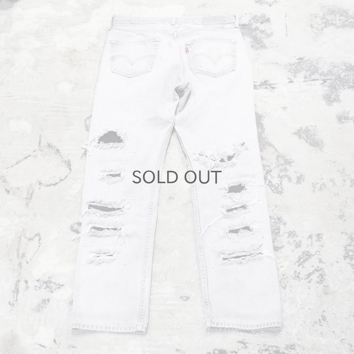 画像2: 【Wiz&Witch】"DIRTY BEAUTIFUL" ZEBRA DAMAGE JEANS / W33 (2)