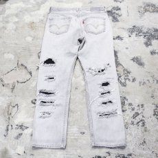 画像2: 【Wiz&Witch】"DIRTY BEAUTIFUL" ZEBRA DAMAGE JEANS / W33 (2)