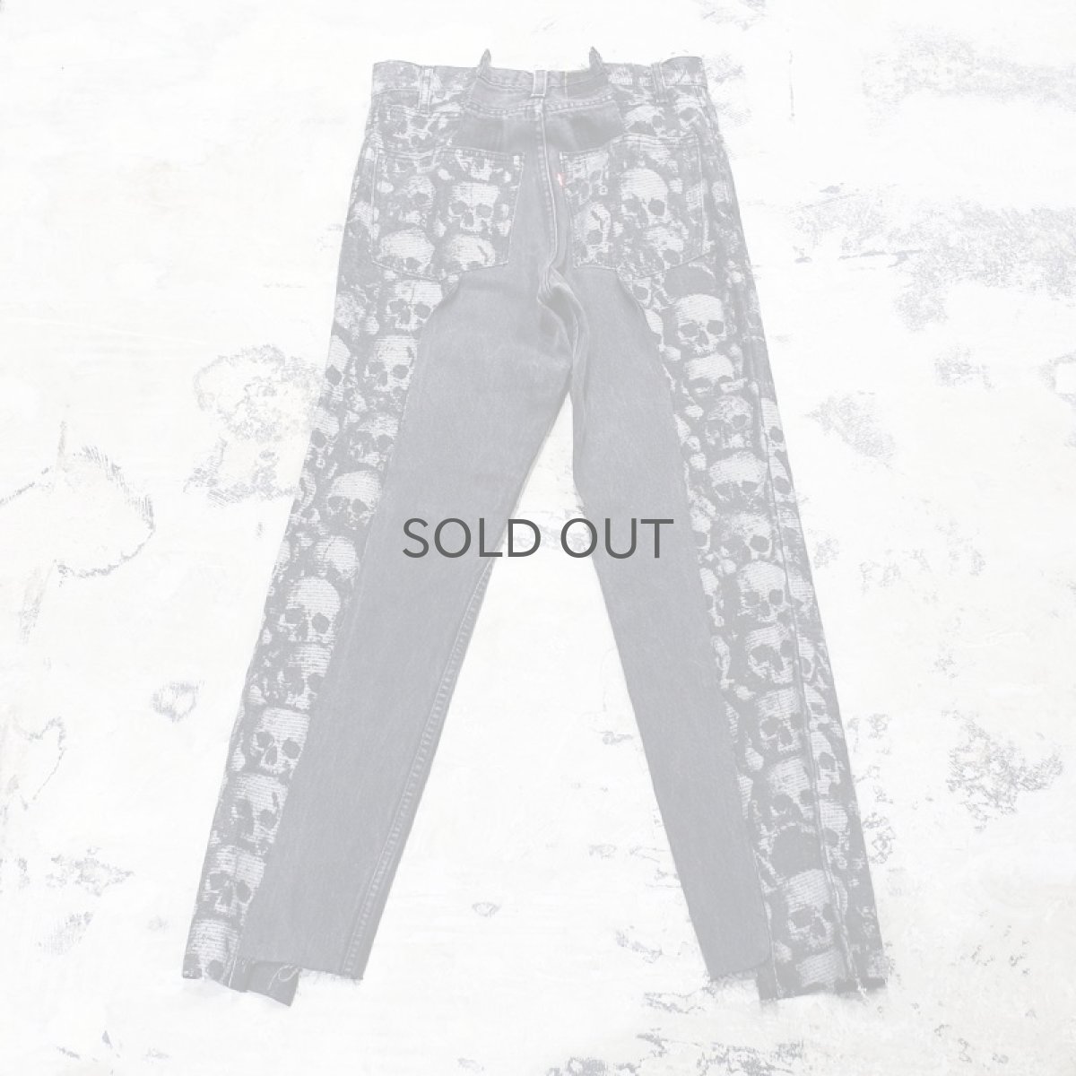 画像2: 【Wiz&Witch】"DIRTY BEAUTIFUL" SKULL TWINS DENIM PANTS / W30 (2)