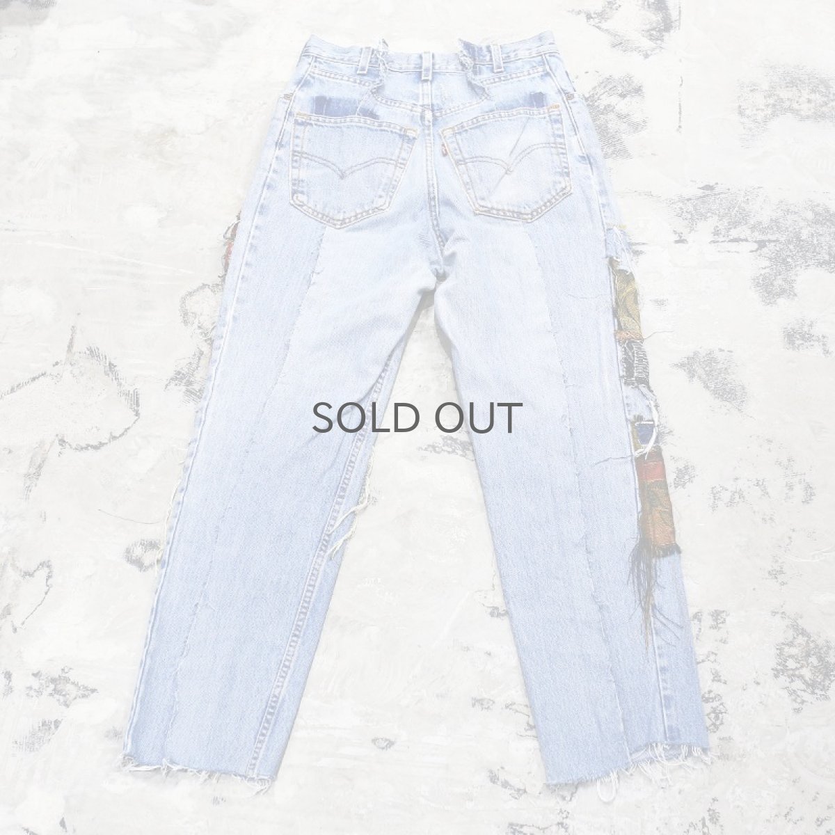 画像2: 【Wiz&Witch】"DIRTY BEAUTIFUL" GOBELIN CRUST JEANS / W30 (2)