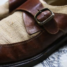 画像3: MONK STRAP WING TIP SHOES / 9.5 / MADE IN ITALY (3)