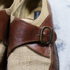 画像6: MONK STRAP WING TIP SHOES / 9.5 / MADE IN ITALY (6)