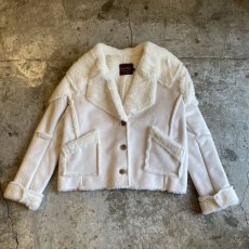 画像1: 【Wiz&Witch】"THE U.K" FAUX MOUTON BUFFALO SHORT COAT / WHITE (1)