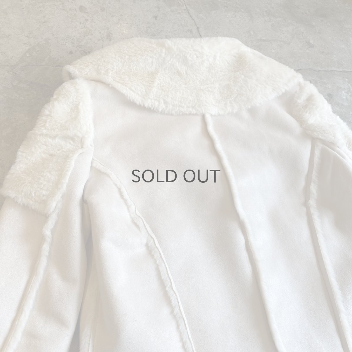 画像6: 【Wiz&Witch】"THE U.K" FAUX MOUTON BUFFALO SHORT COAT / WHITE (6)