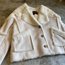 画像3: 【Wiz&Witch】"THE U.K" FAUX MOUTON BUFFALO SHORT COAT / WHITE (3)