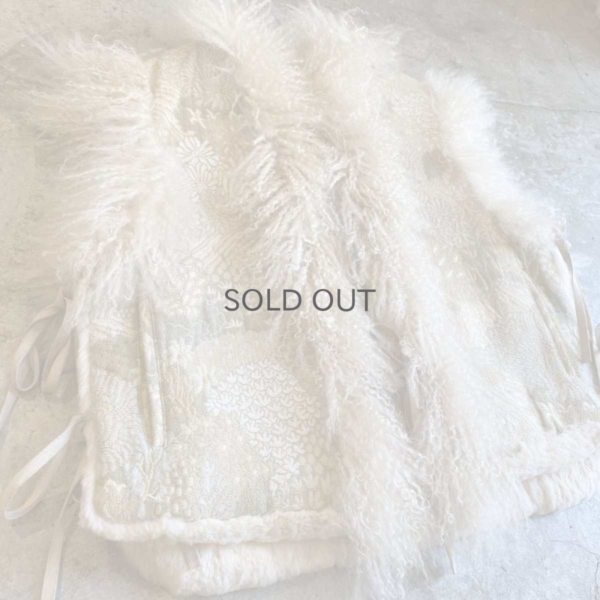 画像5: OLD SHEEP FUR REVERSIBLE DESIGN VEST / Ladies M (5)