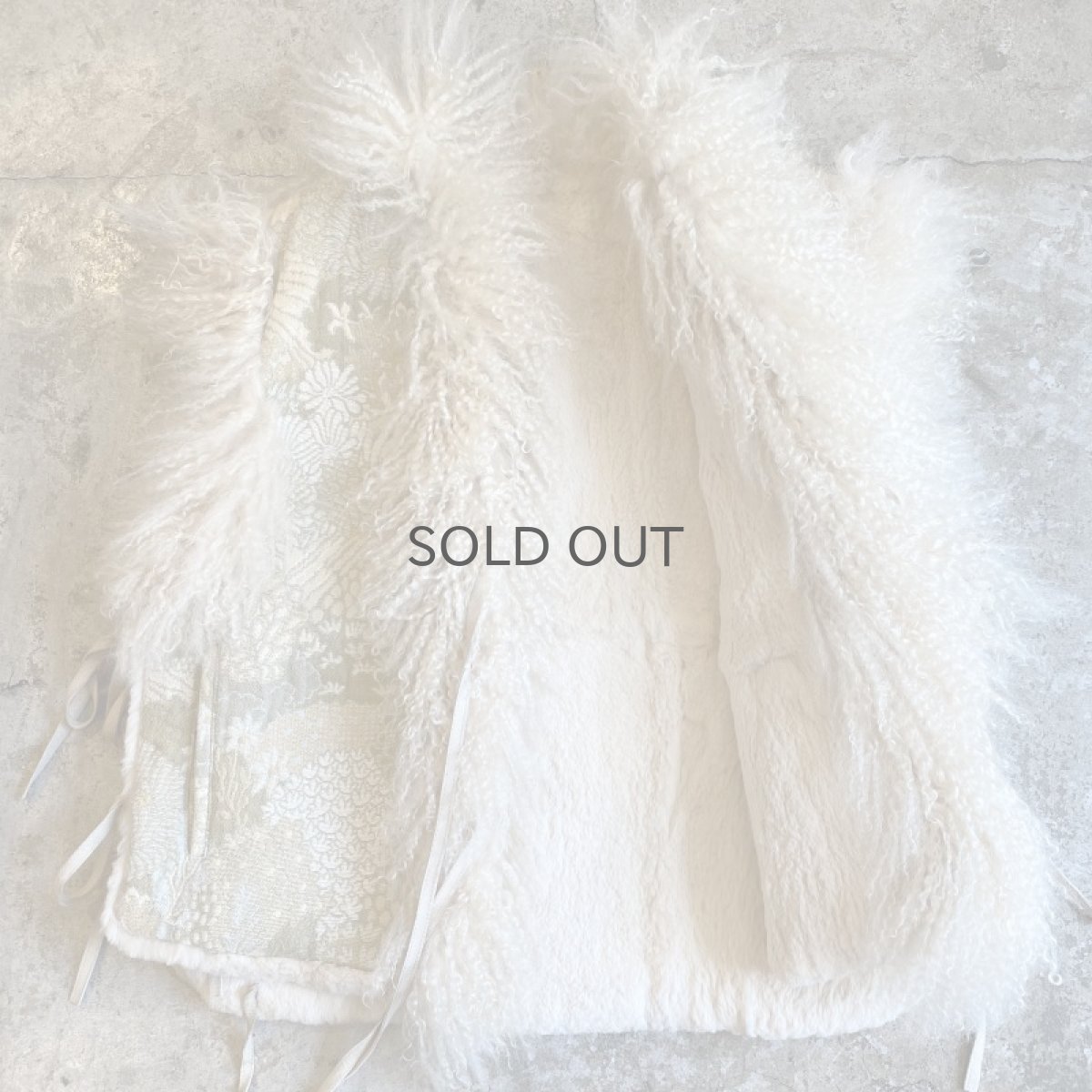 画像6: OLD SHEEP FUR REVERSIBLE DESIGN VEST / Ladies M (6)