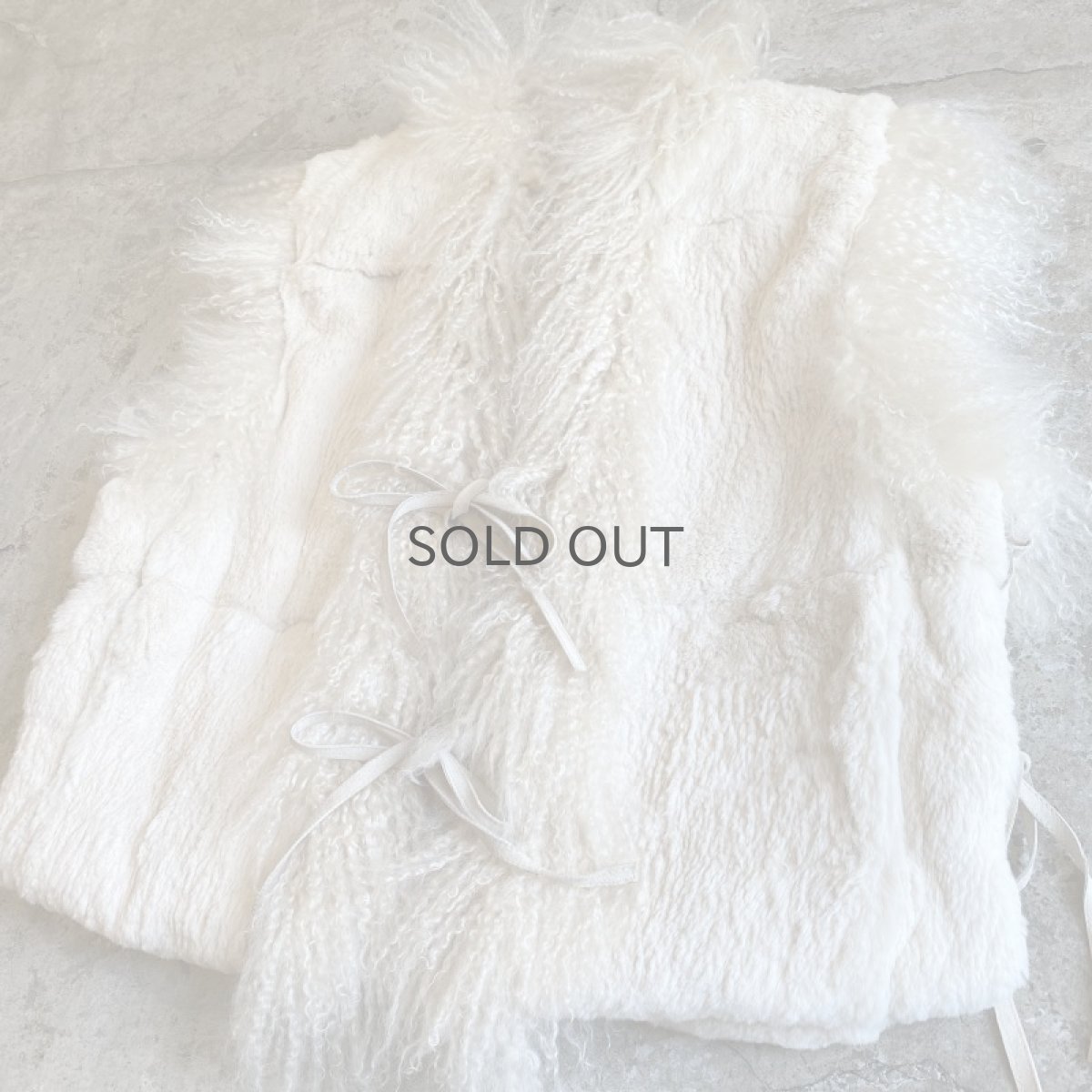 画像8: OLD SHEEP FUR REVERSIBLE DESIGN VEST / Ladies M (8)