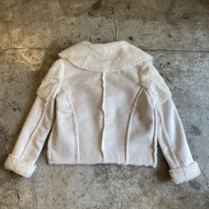 画像2: 【Wiz&Witch】"THE U.K" FAUX MOUTON BUFFALO SHORT COAT / WHITE (2)