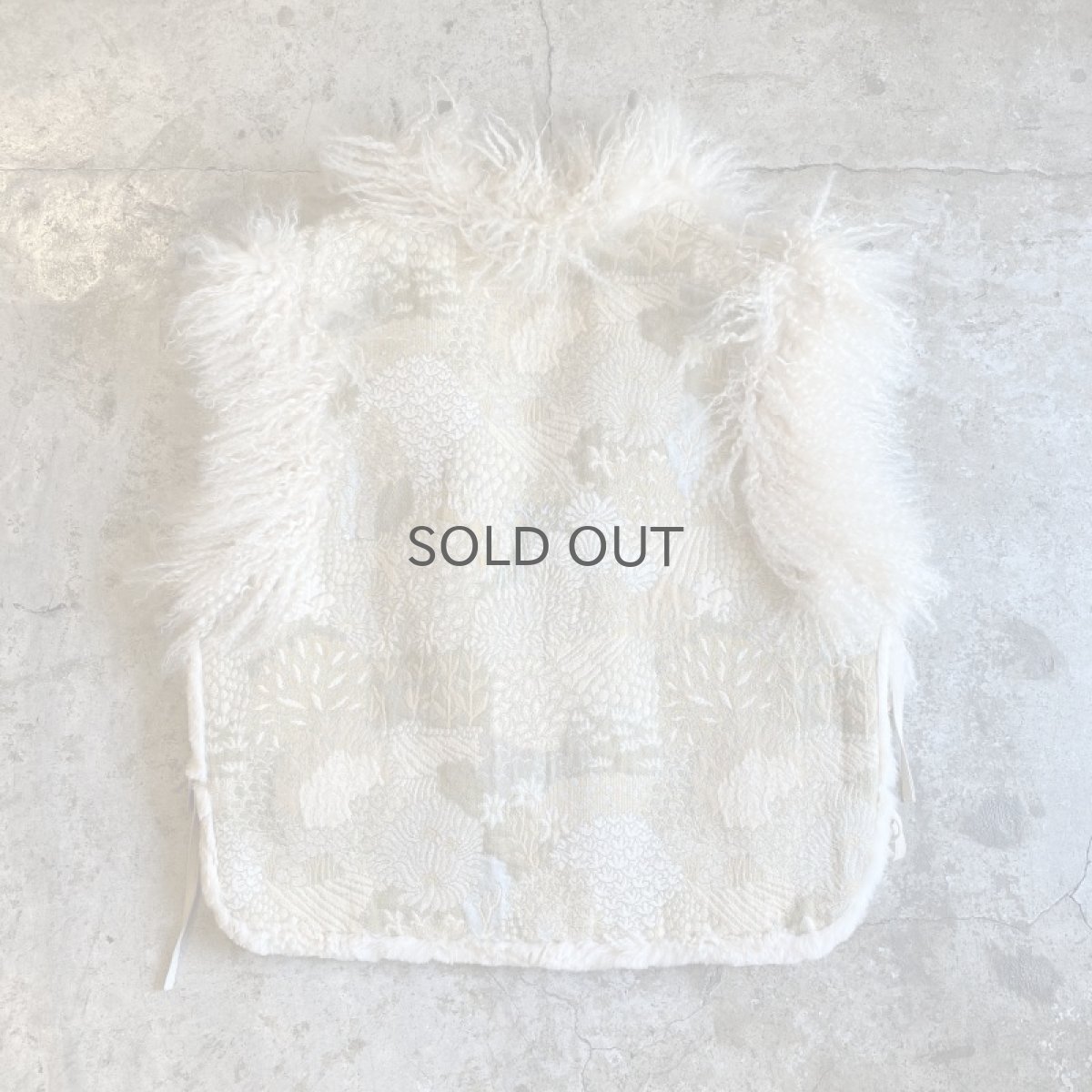 画像2: OLD SHEEP FUR REVERSIBLE DESIGN VEST / Ladies M (2)
