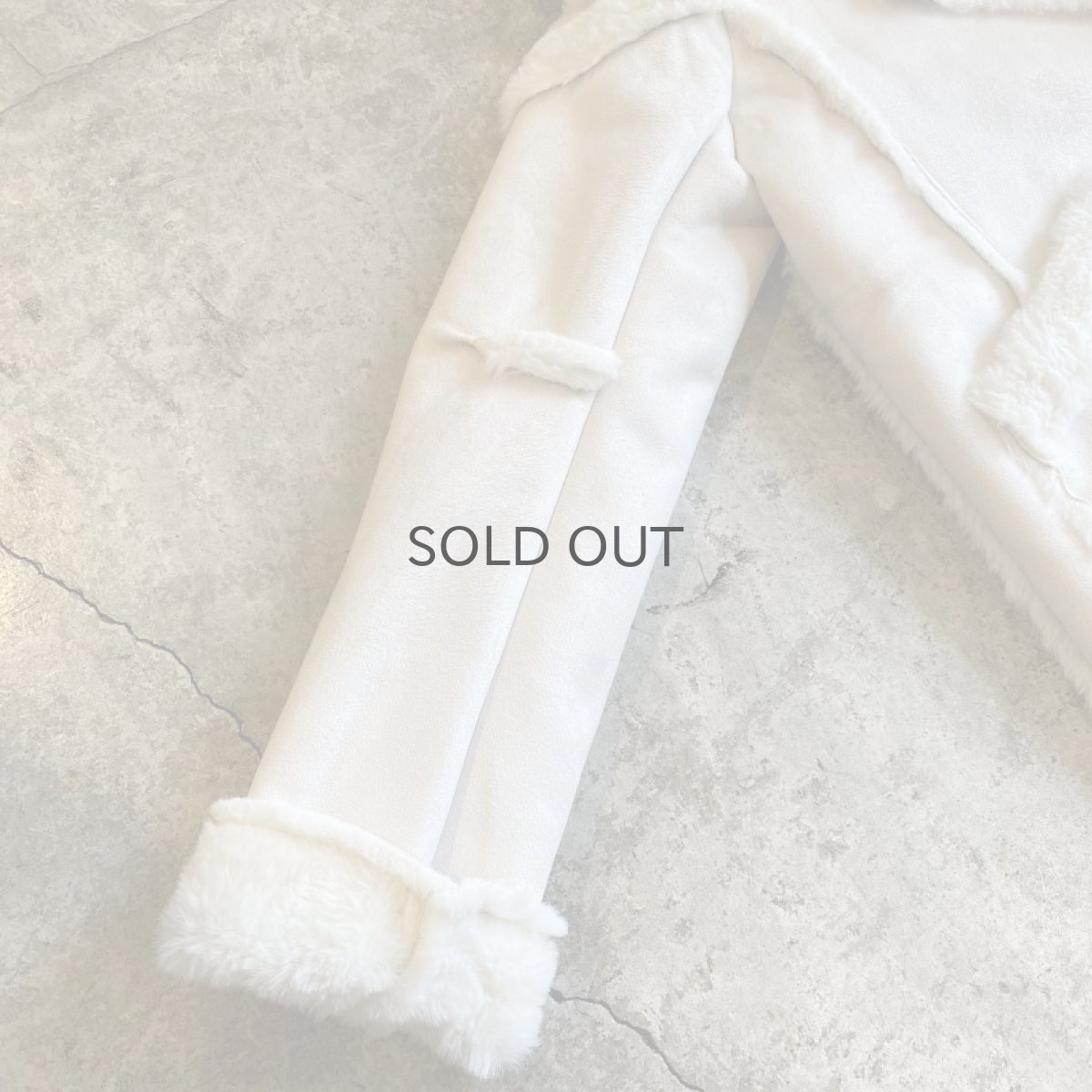 画像7: 【Wiz&Witch】"THE U.K" FAUX MOUTON BUFFALO SHORT COAT / WHITE (7)