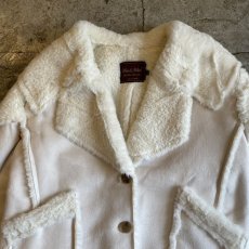 画像4: 【Wiz&Witch】"THE U.K" FAUX MOUTON BUFFALO SHORT COAT / WHITE (4)