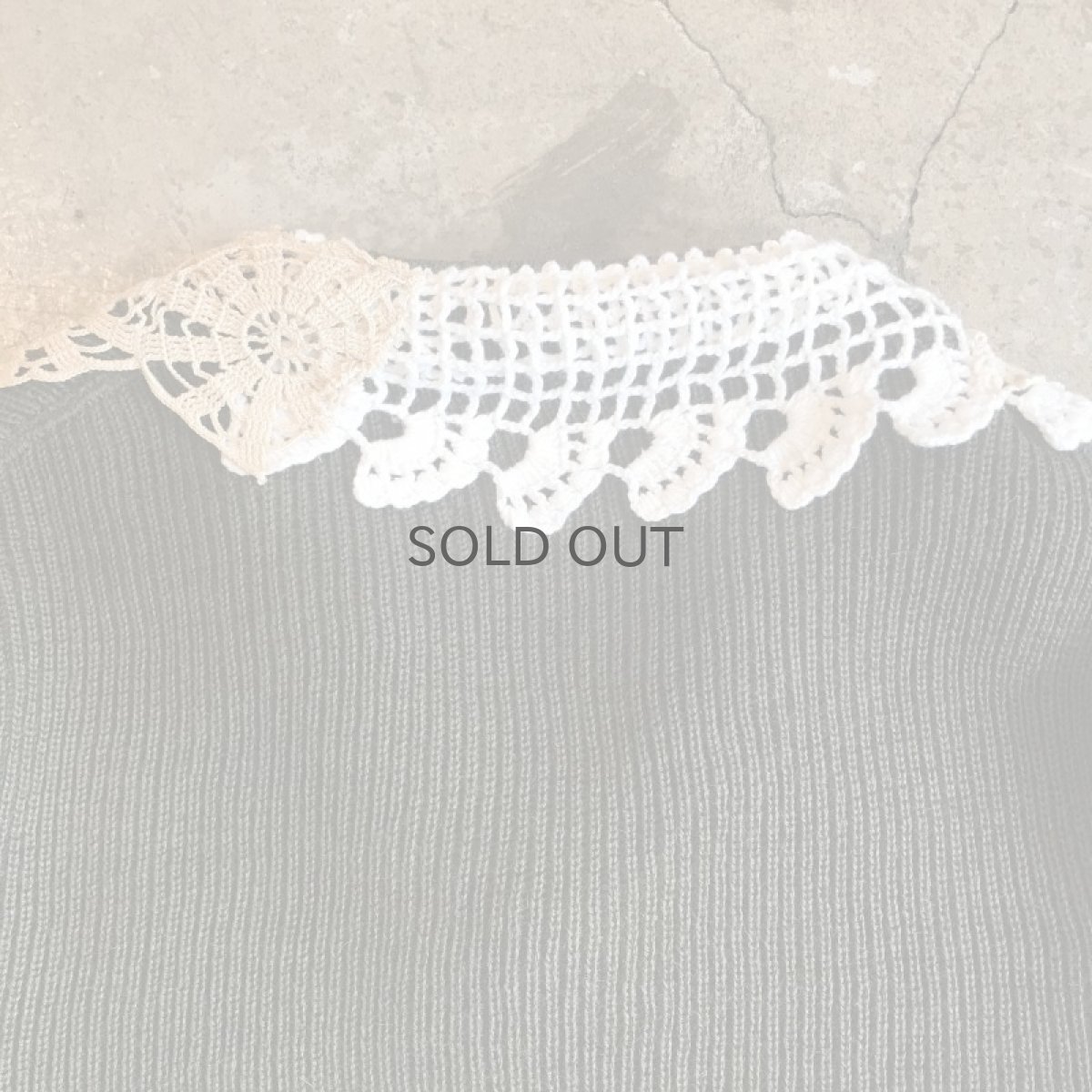 画像9: 【Wiz&Witch】"DECO" VINTAGE LACE MILITARY SWEATER / OS (9)