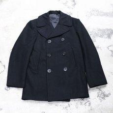 画像1: 80's US.NAVY MELTON WOOL PEA COAT / Mens M (1)