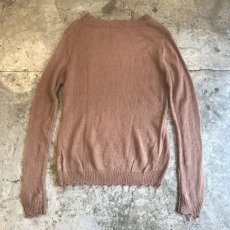 画像2: DAMAGE DESIGN COLOR MOHAIR KNIT / Ladies M (2)