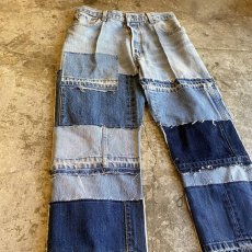 画像4: 【Wiz&Witch】"DIRTY BEAUTIFUL" DENIM PATCHWORK PANTS / W29 (4)