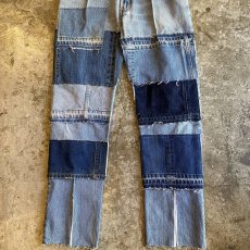 画像5: 【Wiz&Witch】"DIRTY BEAUTIFUL" DENIM PATCHWORK PANTS / W29 (5)